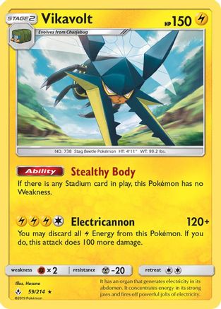 Vikavolt 59/214 - Unbroken Bonds Holofoil - Poke-Collect