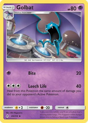 Golbat 65/214 - SM  Unbroken Bonds Reverse Holofoil - Poke-Collect