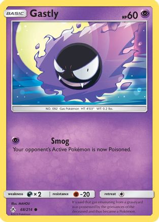 Gastly (68) 68/214 - SM  Unbroken Bonds Reverse Holofoil - Poke-Collect
