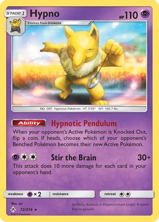 Hypno 72/214 - SM  Unbroken Bonds - Poke-Collect
