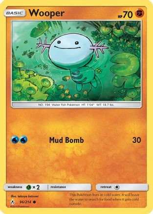 Wooper 96/214 - Unbroken Bonds - Poke-Collect
