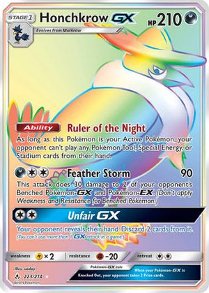 Honchkrow GX (Secret) 223/214 - SM  Unbroken Bonds Holofoil - Poke-Collect