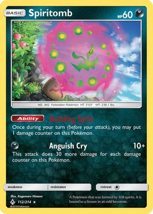 Spiritomb 112/214 - Unbroken Bonds Reverse Holofoil - Poke-Collect