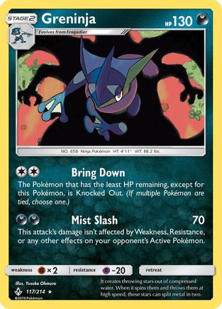 Greninja 117/214 - SM  Unbroken Bonds Holofoil - Poke-Collect