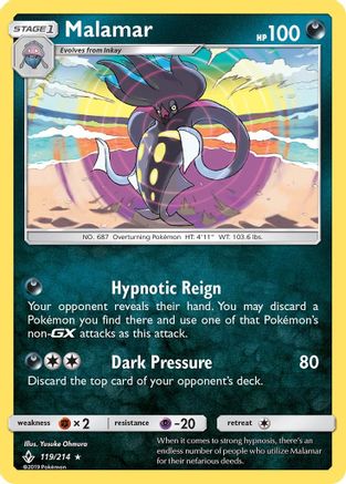 Malamar 119/214 - SM  Unbroken Bonds Holofoil - Poke-Collect