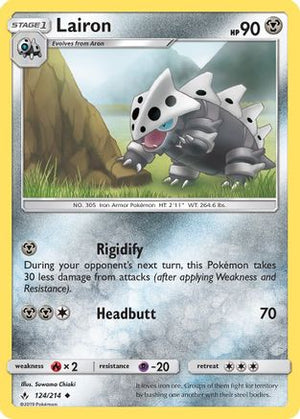 Lairon 124/214 - SM  Unbroken Bonds Reverse Holofoil - Poke-Collect