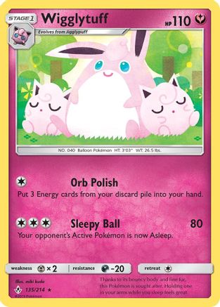 Wigglytuff 135/214 - Unbroken Bonds Reverse Holofoil - Poke-Collect