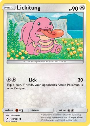 Lickitung 152/214 - SM  Unbroken Bonds Reverse Holofoil - Poke-Collect