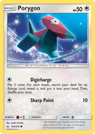 Porygon (154) 154/214 - SM  Unbroken Bonds - Poke-Collect