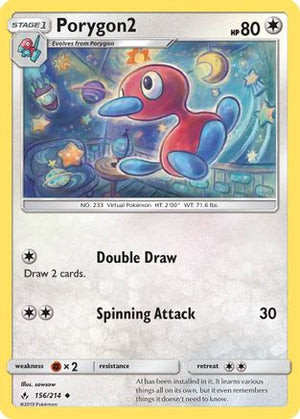 Porygon2 156/214 - SM  Unbroken Bonds - Poke-Collect