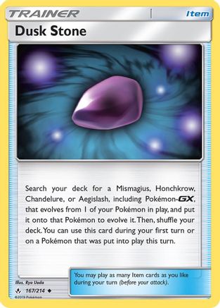 Dusk Stone 167/214 - SM  Unbroken Bonds Reverse Holofoil - Poke-Collect