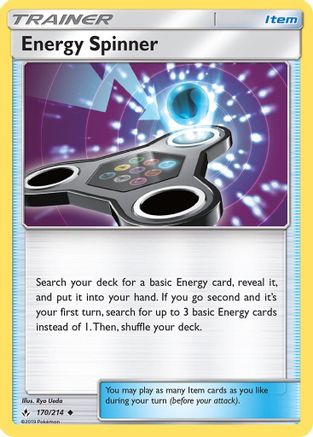 Energy Spinner 170/214 - SM  Unbroken Bonds Reverse Holofoil - Poke-Collect