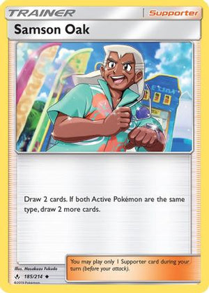 Samson Oak 185/214 - SM  Unbroken Bonds Reverse Holofoil - Poke-Collect