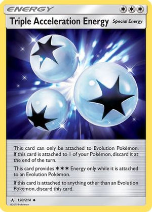 Triple Acceleration Energy 190/214 - Unbroken Bonds Reverse Holofoil - Poke-Collect