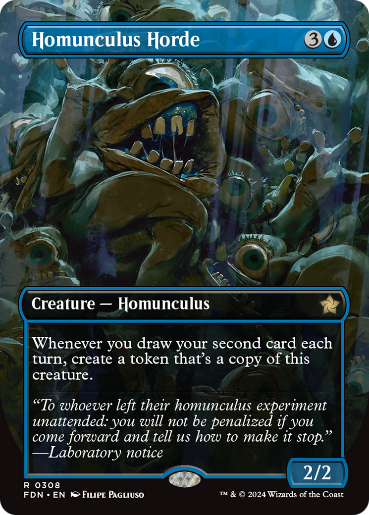 Homunculus Horde (FDN-308) - Foundations (Borderless) Foil - Poke-Collect