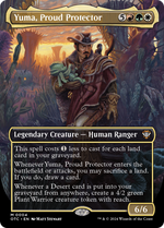 Yuma, Proud Protector (OTC-004) - Outlaws of Thunder Junction Commander (Borderless) Foil - Poke-Collect