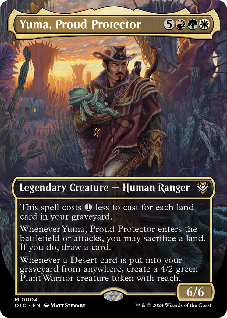 Yuma, Proud Protector (OTC-004) - Outlaws of Thunder Junction Commander (Borderless) Foil - Poke-Collect