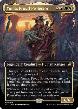 Yuma, Proud Protector (OTC-004) - Outlaws of Thunder Junction Commander (Borderless) Foil - Poke-Collect