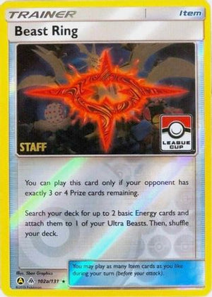 Beast Ring - 102a/131 (League Cup) [Staff] 102a - League & Championship Cards Reverse Holofoil - Poke-Collect