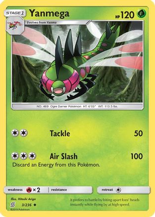 Yanmega 3/236 - Unified Minds Reverse Holofoil - Poke-Collect