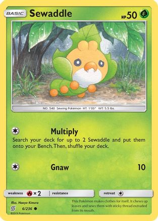 Sewaddle (6) 6/236 - SM  Unified Minds - Poke-Collect