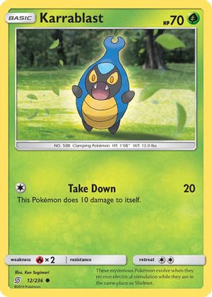 Karrablast 12/236 - SM  Unified Minds Reverse Holofoil - Poke-Collect