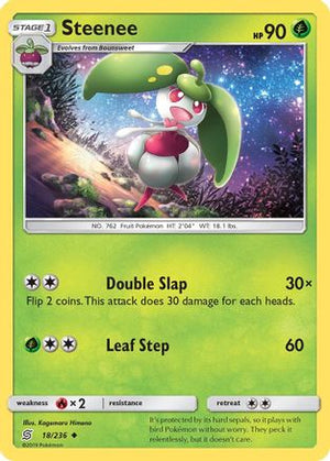 Steenee 18/236 - Unified Minds Reverse Holofoil - Poke-Collect