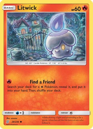 Litwick (28) 28/236 - SM  Unified Minds - Poke-Collect