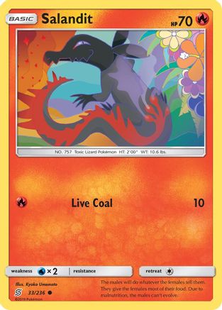 Salandit (33) 33/236 - SM  Unified Minds - Poke-Collect