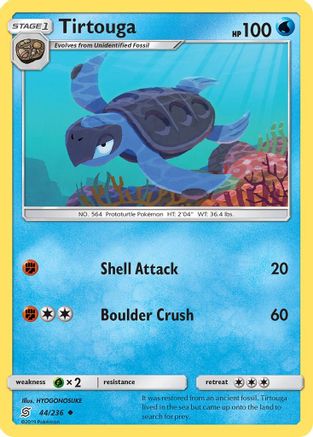 Tirtouga 44/236 - Unified Minds Reverse Holofoil - Poke-Collect