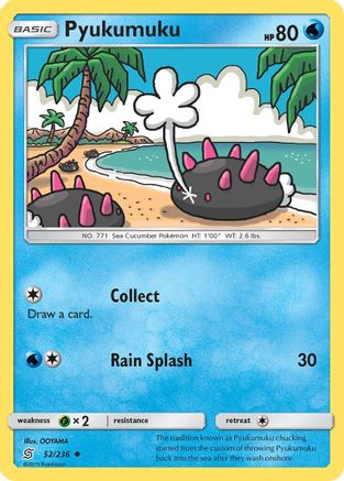 Pyukumuku 52/236 - SM  Unified Minds Reverse Holofoil - Poke-Collect