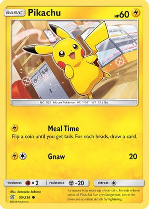 Pikachu (55) 55/236 - SM  Unified Minds Reverse Holofoil - Poke-Collect