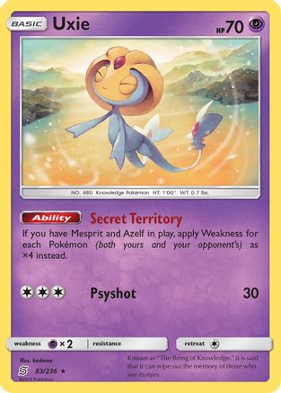 Uxie 83/236 - Unified Minds Holofoil - Poke-Collect