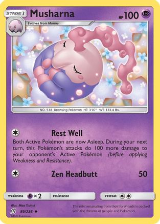 Musharna 89/236 - SM  Unified Minds - Poke-Collect