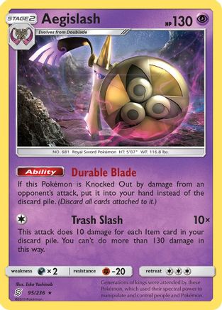 Aegislash 95/236 - SM  Unified Minds Holofoil - Poke-Collect