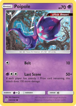 Poipole 102/236 - SM  Unified Minds Reverse Holofoil - Poke-Collect