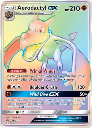 Aerodactyl GX (Secret) 244/236 - SM  Unified Minds Holofoil - Poke-Collect