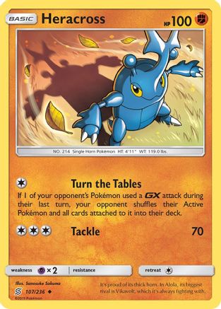 Heracross 107/236 - SM  Unified Minds Reverse Holofoil - Poke-Collect