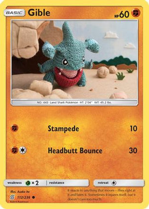 Gible 112/236 - SM  Unified Minds Reverse Holofoil - Poke-Collect