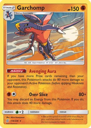 Garchomp 114/236 - SM  Unified Minds Reverse Holofoil - Poke-Collect