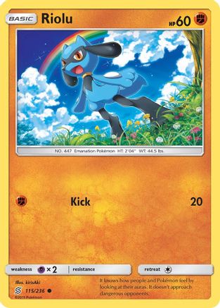 Riolu (115) 115/236 - SM  Unified Minds Reverse Holofoil - Poke-Collect