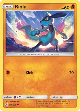 Riolu (116) 116/236 - SM  Unified Minds - Poke-Collect
