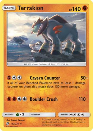 Terrakion 122/236 - Unified Minds Holofoil - Poke-Collect