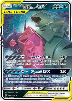 Mega Sableye & Tyranitar GX 126/236 - SM  Unified Minds Holofoil - Poke-Collect
