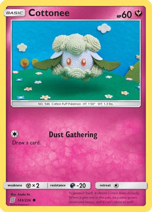 Cottonee 143/236 - SM  Unified Minds Reverse Holofoil - Poke-Collect