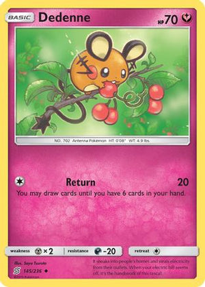 Dedenne 145/236 - SM  Unified Minds Reverse Holofoil - Poke-Collect