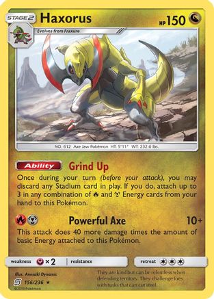 Haxorus 156/236 - SM  Unified Minds Holofoil - Poke-Collect