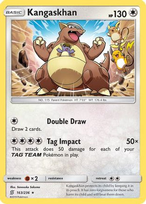 Kangaskhan 163/236 - SM  Unified Minds Reverse Holofoil - Poke-Collect
