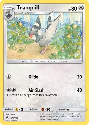 Tranquill 175/236 - Unified Minds Reverse Holofoil - Poke-Collect