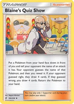 Blaine's Quiz Show 186/236 - SM  Unified Minds - Poke-Collect